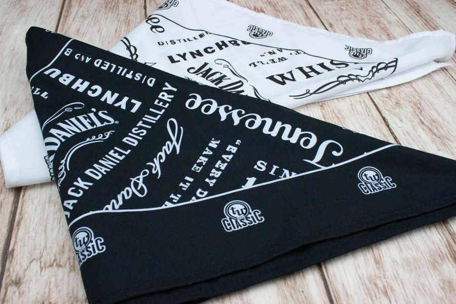 bandanna's voor merk Jack Daniels voor het event TW Classic